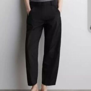 COS Black Cropped Open Lattice Wide Leg Pants